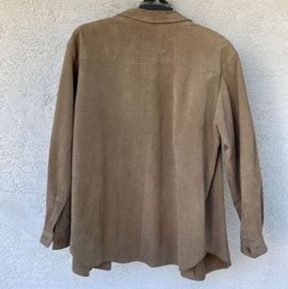 Bagatelle Fully-Lined Leather/Suede Shirt Jacket Coat | Large - Picture 2 of 4